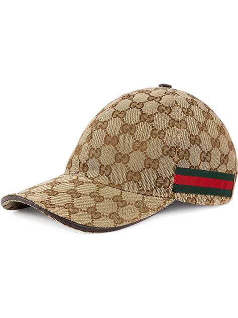 gucci gucci print campus baseball cup|gucci gg canvas hat.